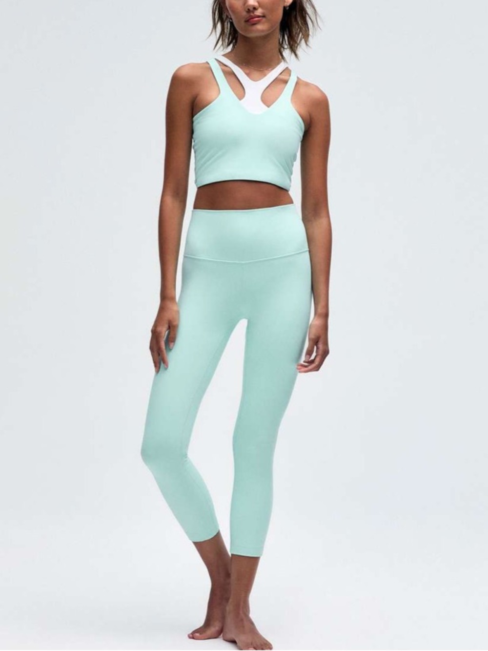 Lululemon Align High-Rise Crop 23" Ideal Mint Double Lined Rare Size 8